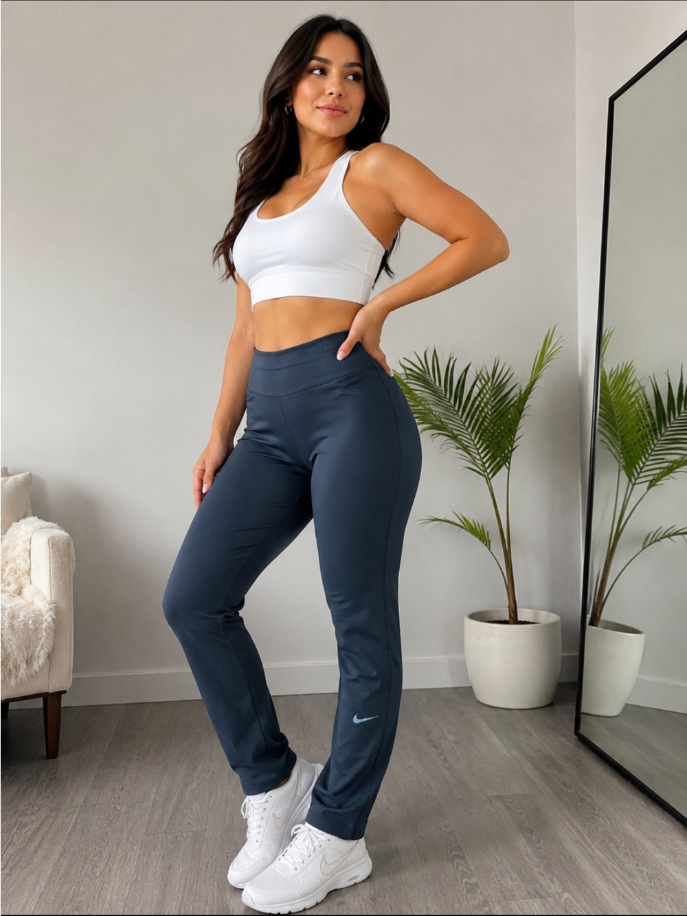 Nike universal High-Waist Performance Track Pants — Dark Gray 307